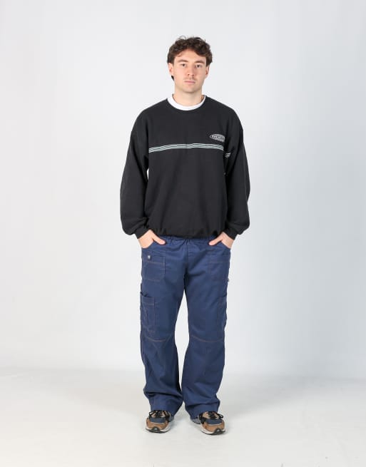 Vintage Dickies 38x30 woven cargo pants in navy blue, 2 of 4