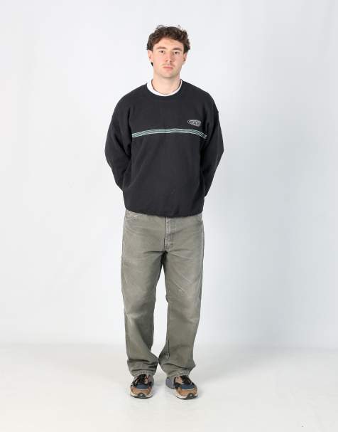 Vintage Dickies 38x31 canvas carpenter jeans in dark green - view 1