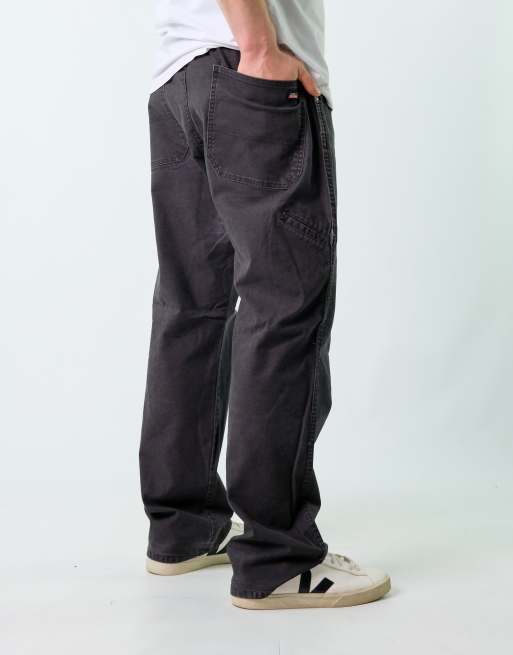 Vintage Dickies 38x32 Canvas Carpenter Baggy Jeans Black