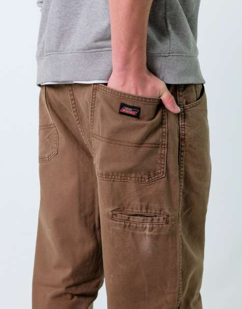 Vintage Dickies 38x32 Canvas Carpenter Baggy Jeans Brown - view 1