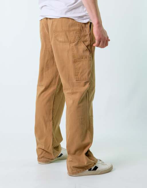 Vintage Dickies 38x32 Canvas Carpenter Baggy Jeans Tan