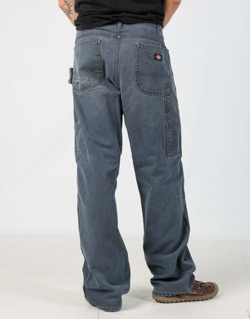 Vintage Dickies 38x32 canvas carpenter jeans in blue