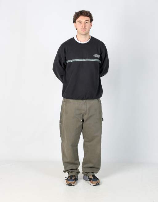 Vintage Dickies 38x32 canvas carpenter jeans in dark green