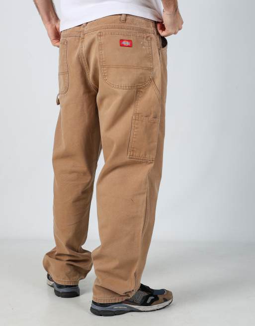 Vintage Dickies 38x32 canvas carpenter jeans in tan