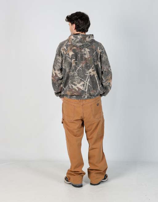 Vintage Dickies 38x32 canvas carpenter jeans in tan, 3 of 4