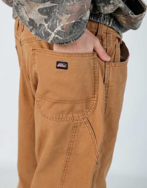 Vintage Dickies 38x32 canvas carpenter jeans in tan, 4 of 4
