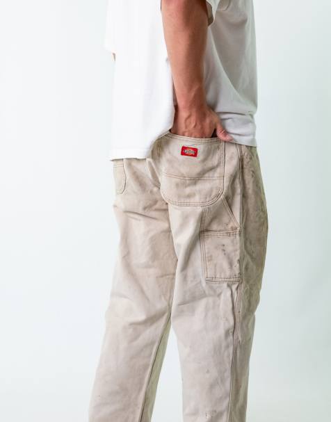 Vintage Dickies 38x32 Denim Carpenter Jeans Tan - view 1