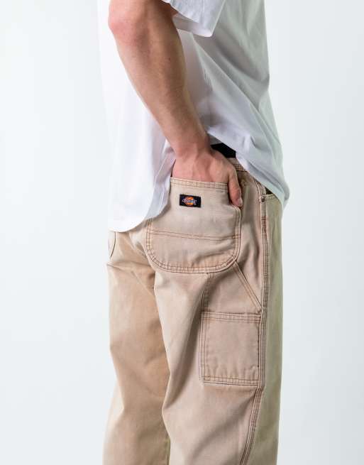 Vintage Dickies 38x32 Denim Carpenter Jeans Tan