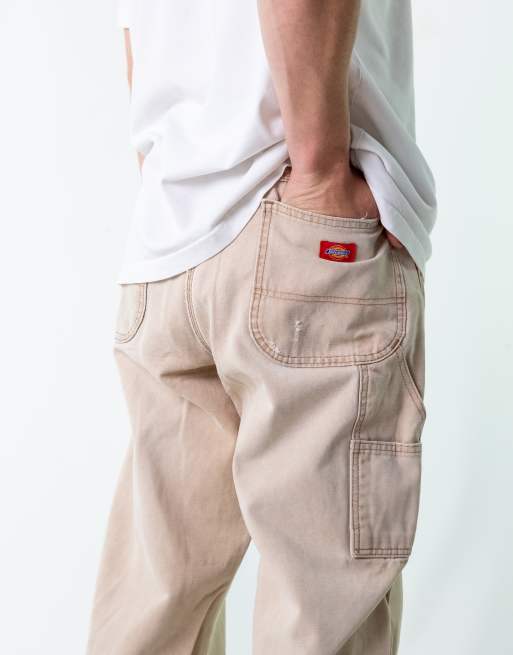 Vintage Dickies 38x34 Denim Carpenter Jeans Tan