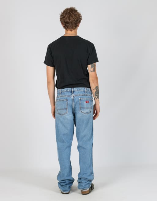 Vintage Dickies 38x34 denim jeans in light blue, 3 of 4