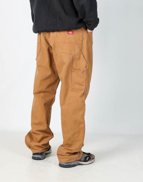 Vintage Dickies 40x32 canvas carpenter jeans in tan - view 1