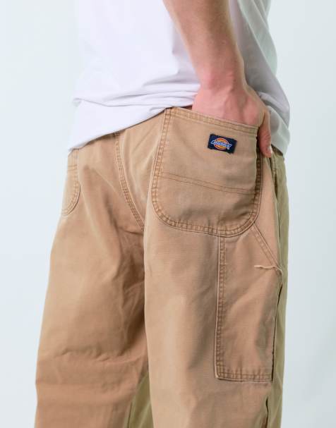 Vintage Dickies 40x34 Canvas Carpenter Baggy Jeans Tan - view 1