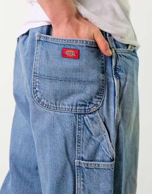Vintage Dickies 40x34 Denim Carpenter Baggy Jeans Blue