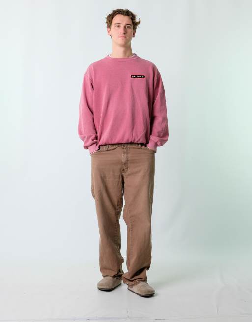 Vintage Dickies 40x34 Denim Carpenter Baggy Jeans Brown