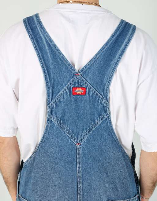 Vintage Dickies 44x34 denim dungarees in blue, 4 of 4