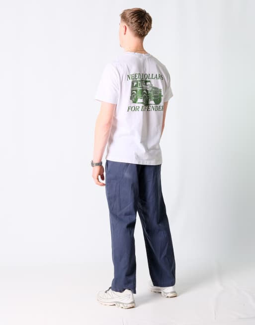 Vintage Dickies 874 36x30 Woven Straight Pants Navy Blue | ASOS