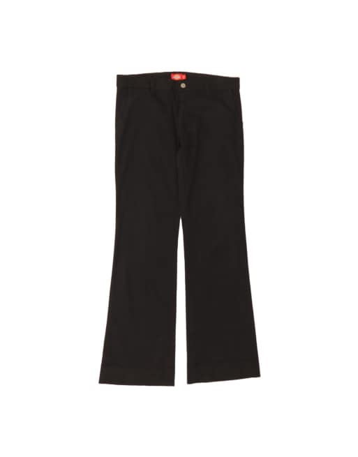 Vintage Dickies Bootcut Casual Trousers US 6 Medium W32 L32 In Black