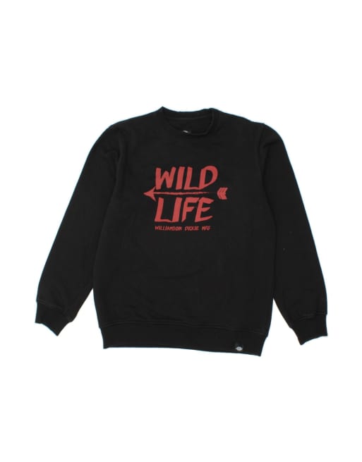 Vintage Dickies Graphic Sweatshirt Jumper Large In Black