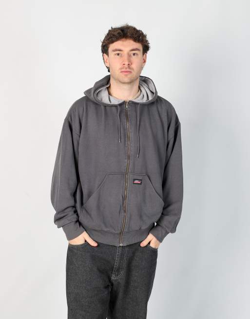 Vintage Dickies l hoodie in charcoal grey