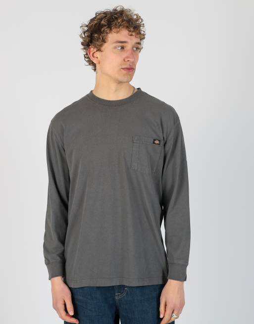 Vintage Dickies l long sleeve t-shirt in charcoal grey, 2 of 4