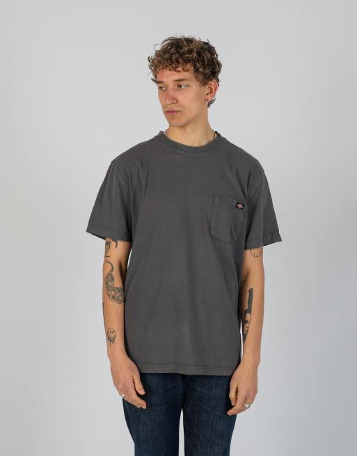 Vintage Dickies l t-shirt in charcoal grey
