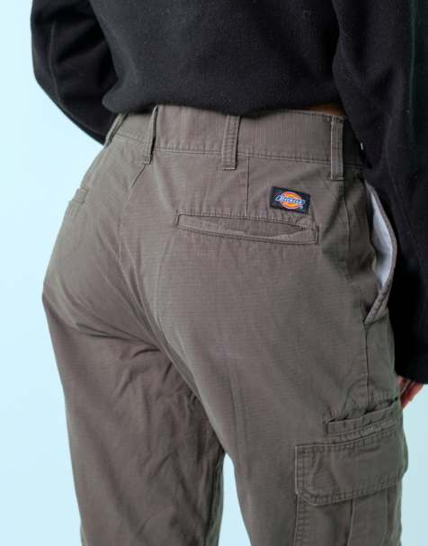 Vintage Dickies Ripstop 32x32 Canvas Carpenter Baggy Jeans Dark Green - view 1