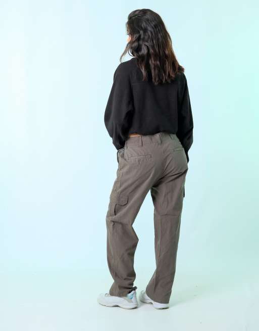 Vintage Dickies Ripstop 32x32 Canvas Carpenter Baggy Jeans Dark Green, 3 of 4