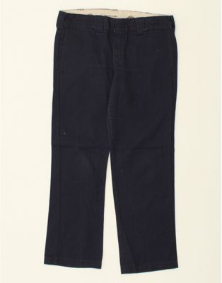 Vintage Dickies Size XL Slim Straight Chino Trousers in Navy Blue