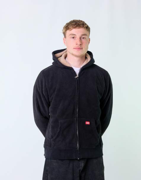Vintage Dickies XL Hoodie Black Zip Up - view 1