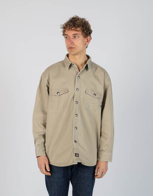 Vintage Dickies xl long sleeve shirt in beige