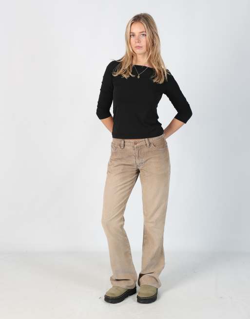 Vintage Diesel 30x53 corduroy trousers in tan