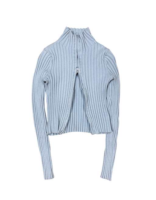 Vintage Diesel Cropped Longsleeve Knit Double Zip Cardigan, 2 of 4
