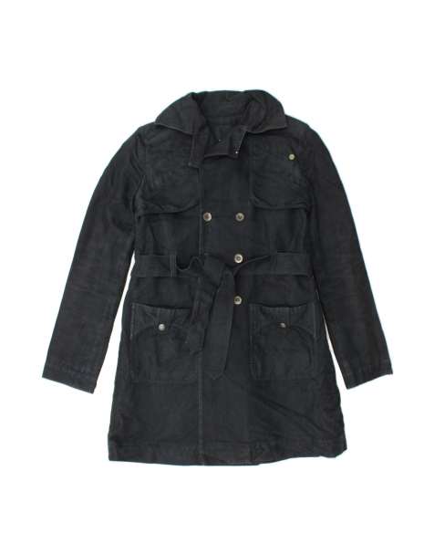 Vintage Diesel Double Breasted Coat UK 10 Small In Black - view 1