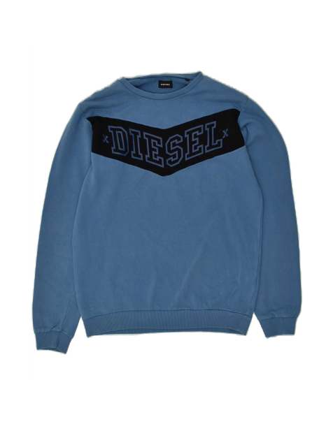 Vintage Diesel Graphic Sweatshirt Jumper Small In Blue - view 1