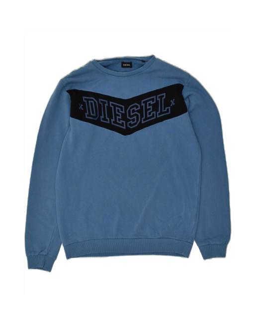 Vintage Diesel Graphic Sweatshirt Jumper Small In Blue
