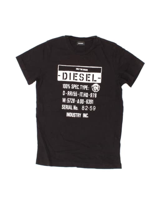 Vintage Diesel Graphic T-shirt Top XS In Black