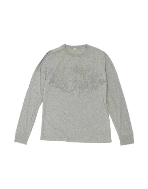 Vintage Diesel Graphic Top Long Sleeve Uk 16 Large In Grey