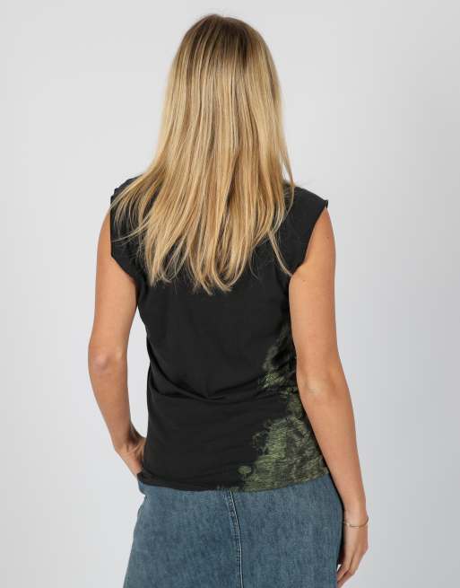 Vintage Diesel M woven top in black, 4 of 4