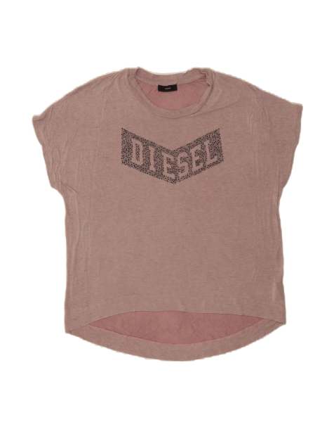 Vintage Diesel Oversized Graphic T-shirt Top UK 14 Medium In Pink - view 1