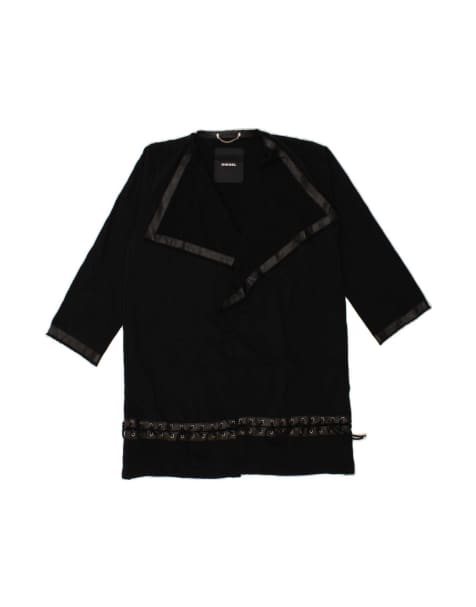 Vintage Diesel Oversized Open Cardigan Sweater Uk 2 2XS In Black - view 1