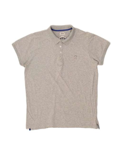 Vintage Diesel Polo Shirt Uk 18 XL In Grey