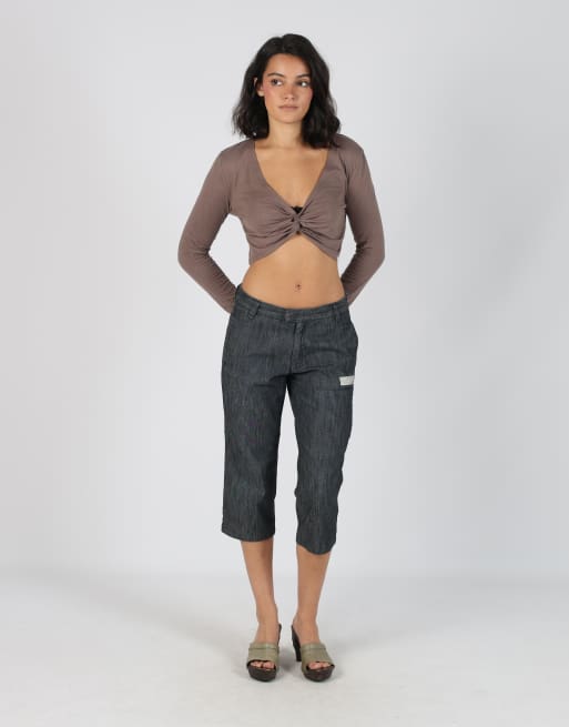 Vintage Diesel S capri trouser in navy blue