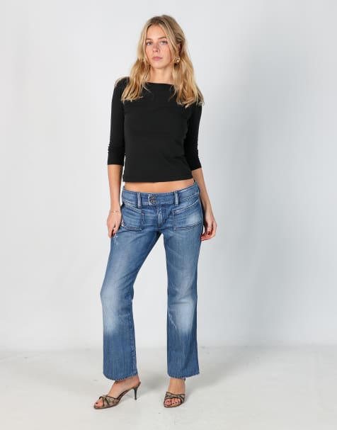Vintage Diesel S straight jeans in blue - view 1