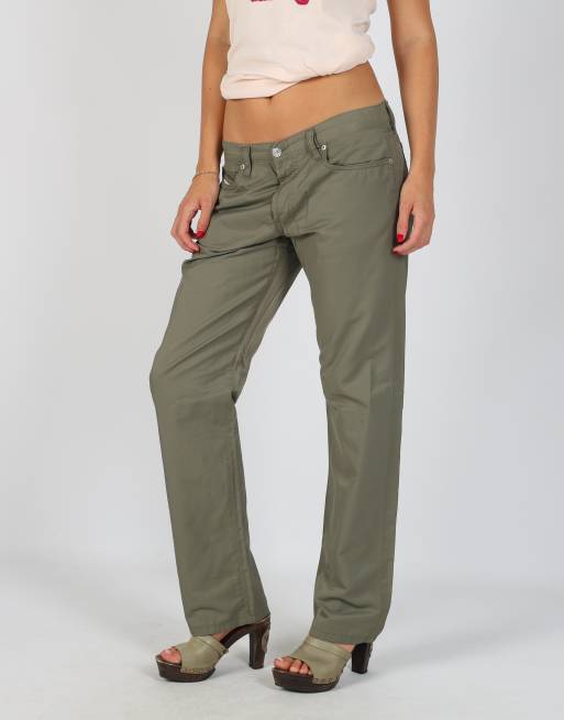 Vintage Diesel S woven trousers in dark green, 2 of 4