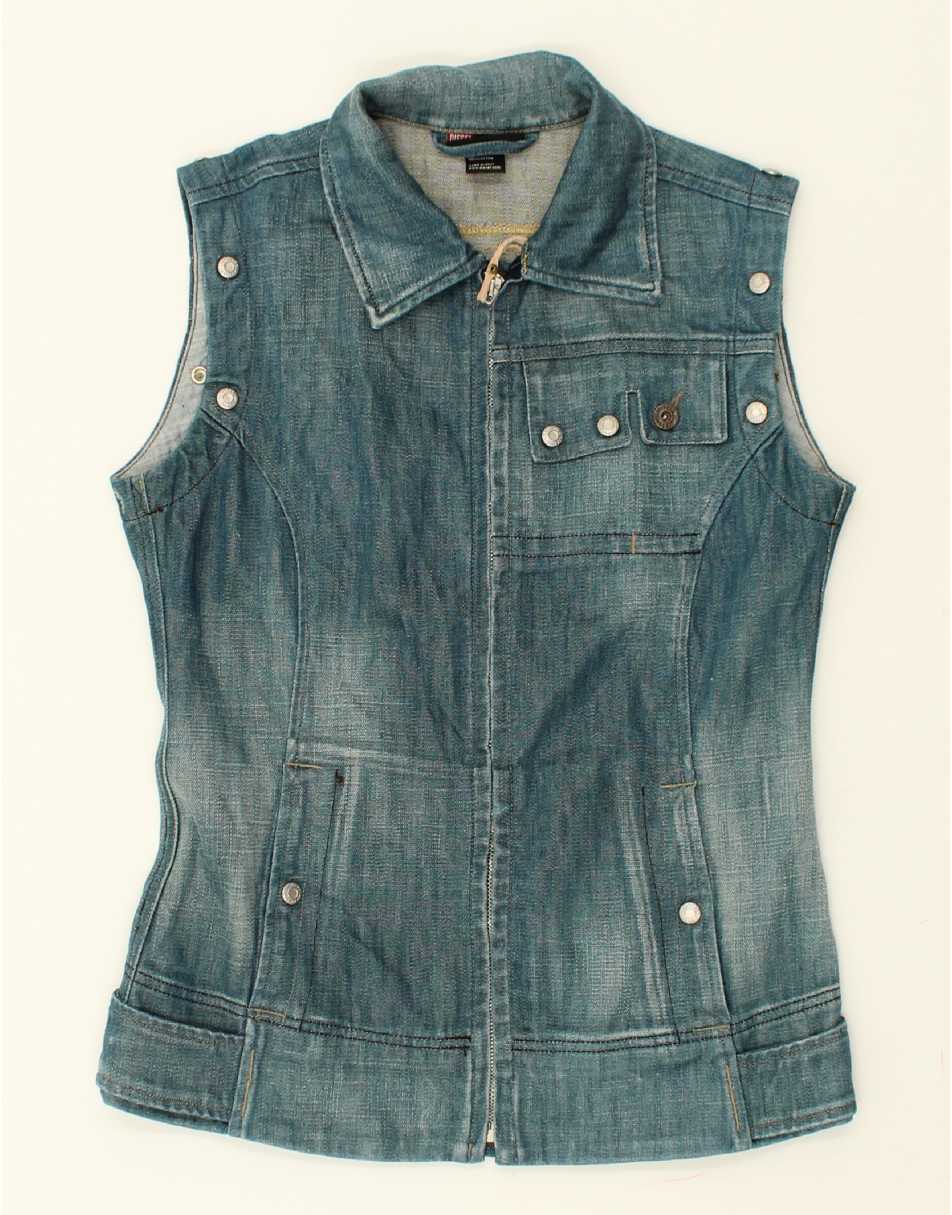 Vintage Diesel Size L Denim Gilet in Blue