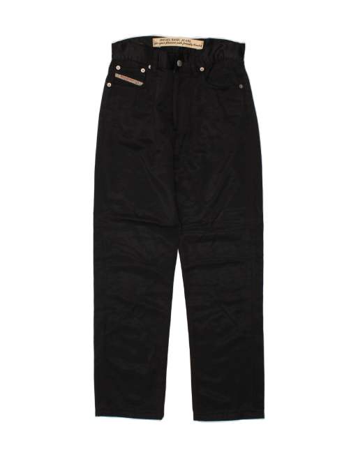 Vintage Diesel Size W28 L30 Straight Casual Trousers in Black
