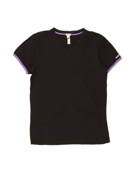 Vintage Diesel T-shirt Top UK 18 XL In Black