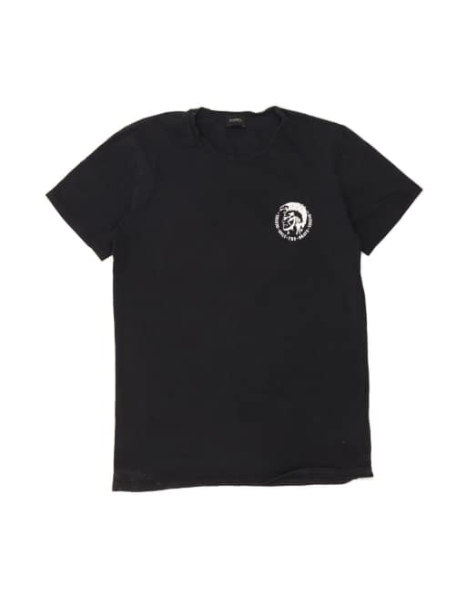 Vintage Diesel T-shirt Top UK 18 XL In Black