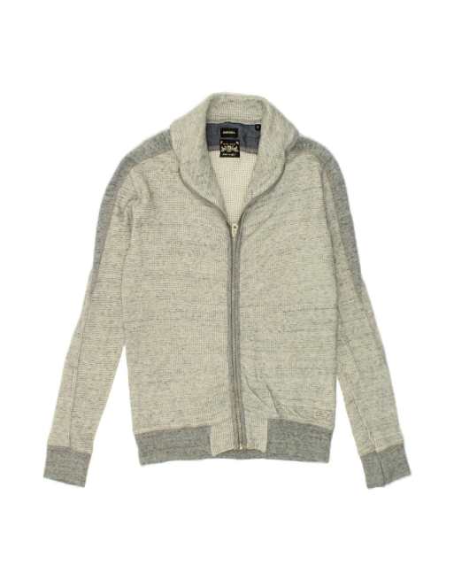 Vintage Diesel Tracksuit Top Jacket Small In Grey Flecked