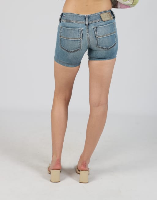 Vintage Diesel XS denim shorts in light blue, 2 of 4